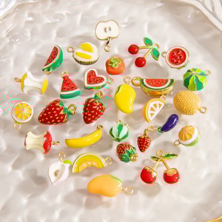 Cute Fruit Gold Color DIY Pendants 2