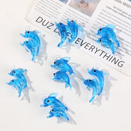1 Stück süße Delfin-Glasperlen zum Selbermachen von Schmuck 2