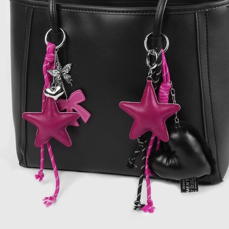 1 Piece Leather Star & Love Women's Bag Charms 2