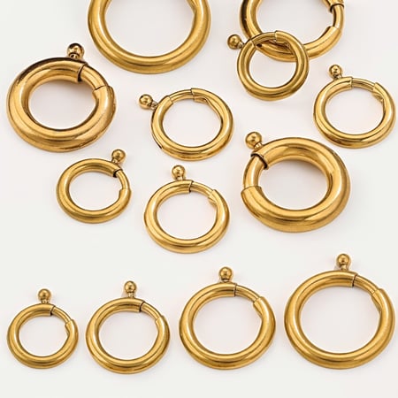 1 piece diy  annular clasp stainless steel gold color women's pendants 2