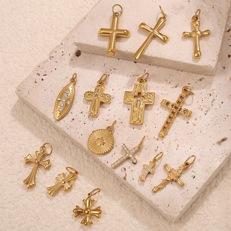 Vintage Cross Exquisite Stainless Steel Women's Pendant 2