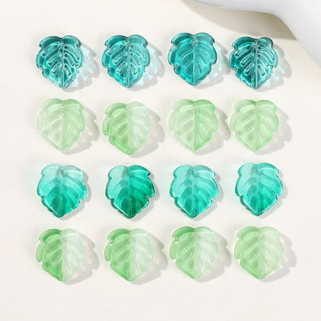 1 Stück leuchtende Blattglasperlen zum Selbermachen von Schmuck 2