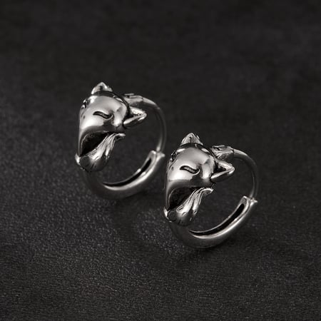 1 Stück Simple Series Hip-Pop/Rock Tier Edelstahl Herren Herren Ohrringe 2