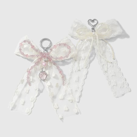 Lace Bow Knot Bag Charms 2