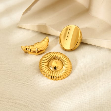 Creative Cow Horn Wrap Gold Stainless Steel Women's Brooch 2