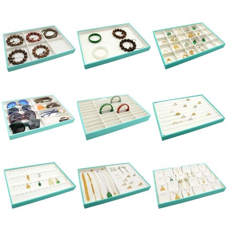 Jewelry Display Box Green PU Jewelry Charms 2