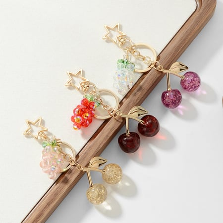 Grapes & Cherry Bag Charms 2
