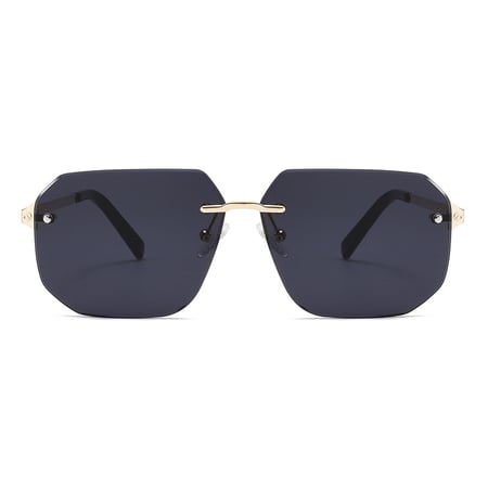 1 Paar Damen-Sonnenbrillen aus Metall der Simple Series für den Alltag in Volltonfarbe