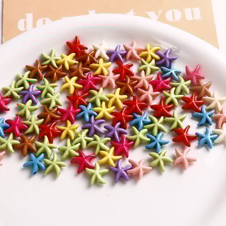 Colorful Starfish White Turquoise DIY Jewelry Beads 2