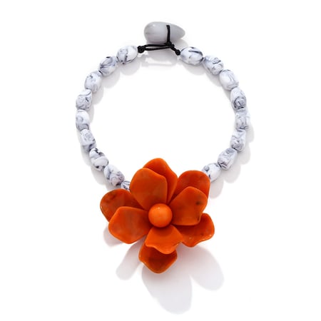1 Stück romantische Serie Punk Flower Resin Damen Perlenketten 2
