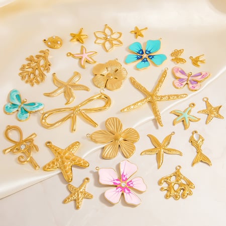 style oceanic stainless steel gold color pendants