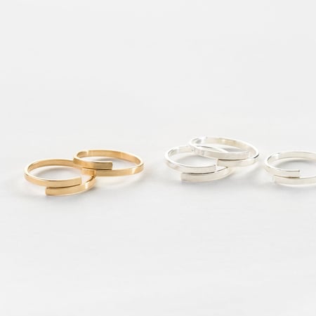 Simple Series Everyday Gold - colored Stainless Steel Couple Rings