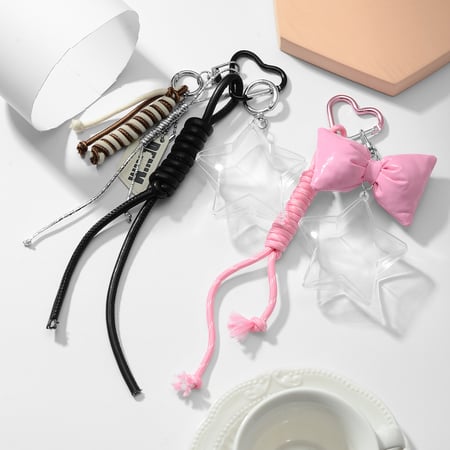 1 pieza de dijes para bolso de mujer de acrílico con forma de estrella de aleación sin enchapado, serie simple 2