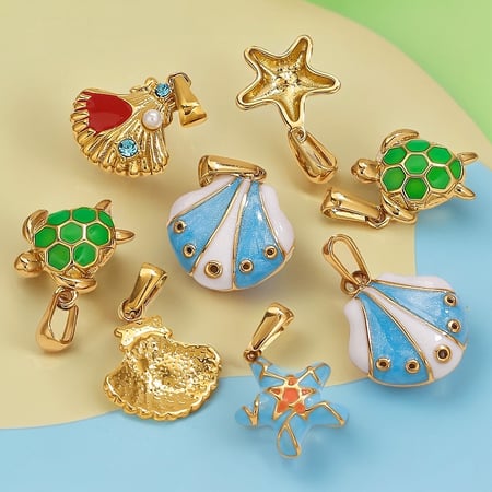 1 stuk Ocean Series Marine Organism roestvrijstalen dameshangers 2