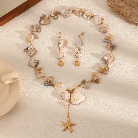  style oceanic stainless steel gold color earring sets 2