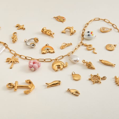 1 Piece Chain Stainless Steel Gold Color  Women's DIY Chain Necklaces
