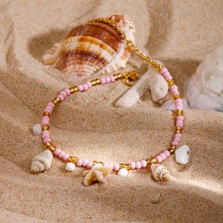 Vacation Beaded Shell Anklets 2