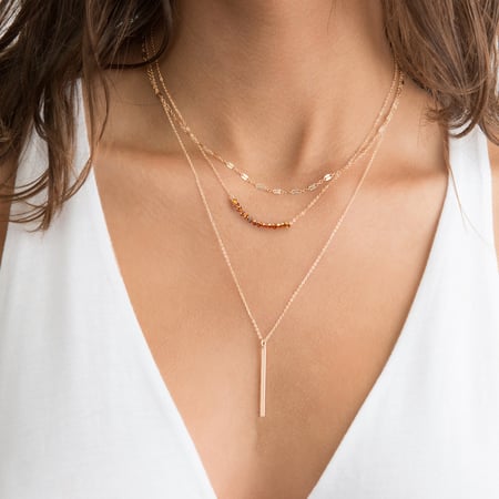 Simple Multi - layer Chain Stackable Stainless Steel Women's Necklaces 2