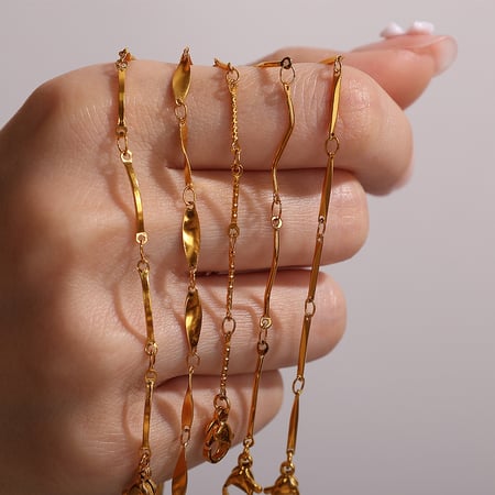 Daily Chain Gold Color Chain Necklaces 2