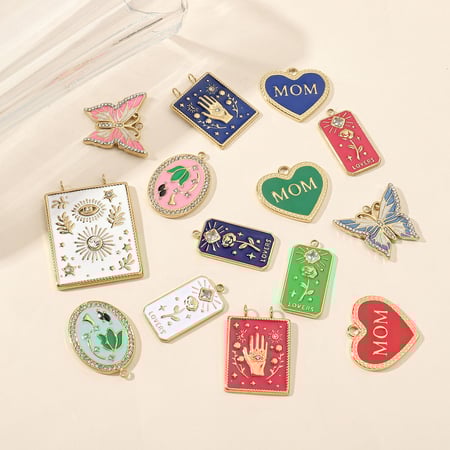 Prachtige bloemen roestvrijstalen gouden hangers