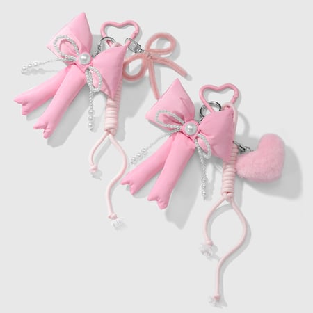 1 Adet Basit Seri Tatlı Fiyonk Düğüm Alaşım Kadın Çanta Süsleri 2