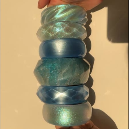 1 stuk Simple Series Eenvoudige effen gekleurde hars damesarmbanden