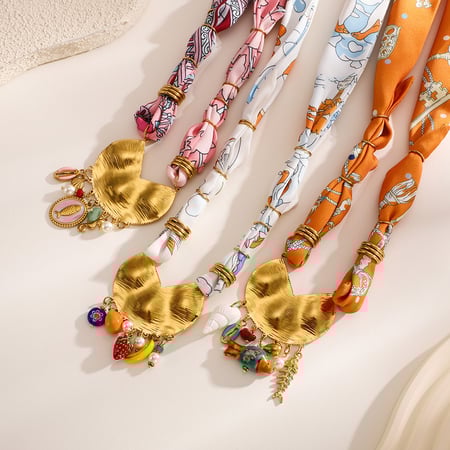 Bohemian Plant Scarves Women's Pendant Necklaces 2