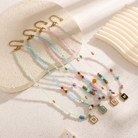 Exquisite Butterfly Beads Stainless Steel Women's Pendant Necklaces