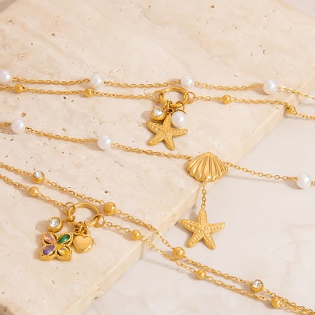 Light Luxury Starfish Pendant Stainless Steel Women's Anklet