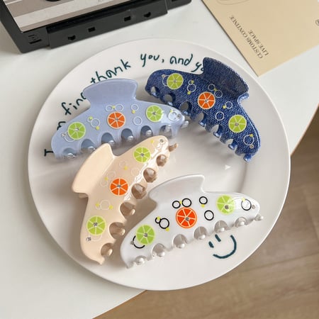1 Paar Haarklammern aus Acetat für Damen der Romantic Series Sweet Plant