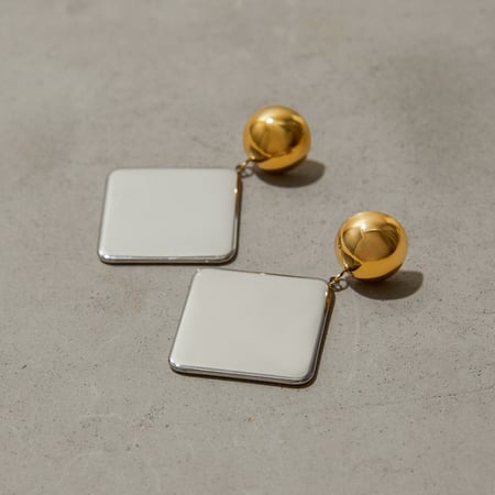 Pendientes colgantes de acero inoxidable de colores mixtos 2