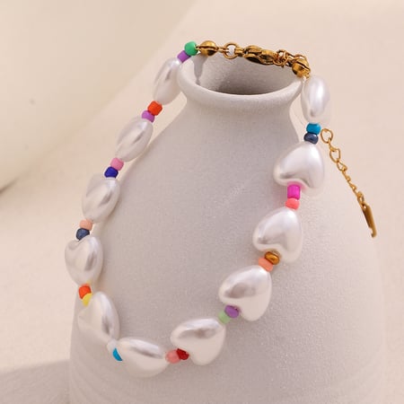 Romantische Serie Sweet Heart Acryl Damen Perlen Halsketten