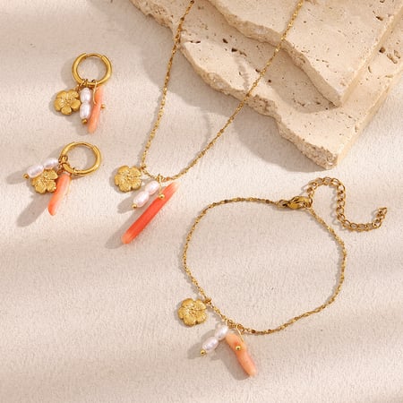 1 Piece Simple Series Daily Flower Stainless Steel Women's Pendant Necklaces 2
