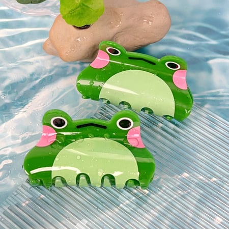 Cute Cartoon Frog Acrylic Women's Hair Claws 2