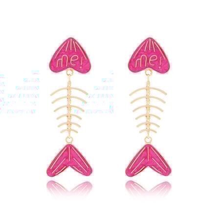 Zoete Alloy Fish Dangle Oorbellen 2