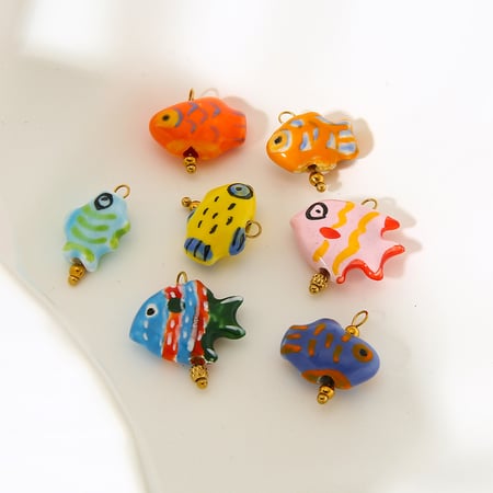 1 paar eenvoudige serie schattige schildpad keramiek goudkleurige unisex hangers