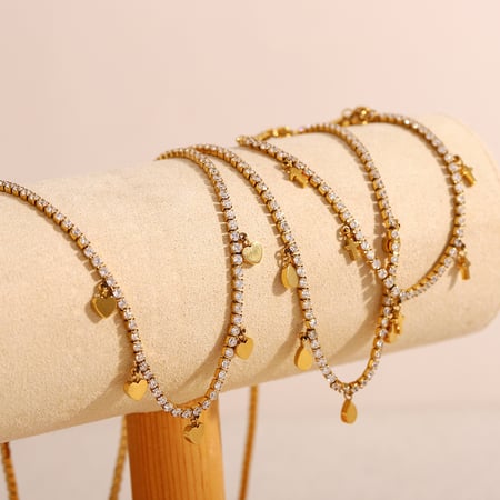 Luxuriöse Serie Elegante einfarbige Edelstahl-Kettenhalsketten für Damen 2