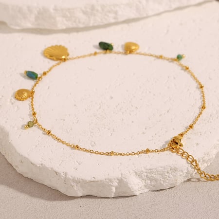 Ocean Series Shell - pendant Gold - colored Stainless Steel Women's Bracelets