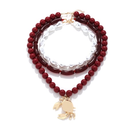 Crab Layered Beaded Necklaces 2