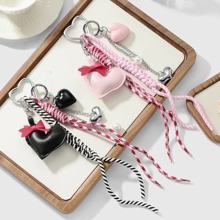 Cute Heart Bag Charms 2