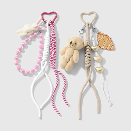 Cute Plush Animal Alloy Bag Charms