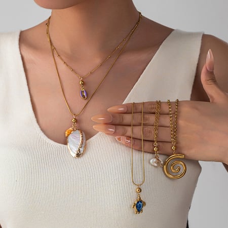 Romantic Starfish Ocean - themed Stainless Steel Women's Necklaces