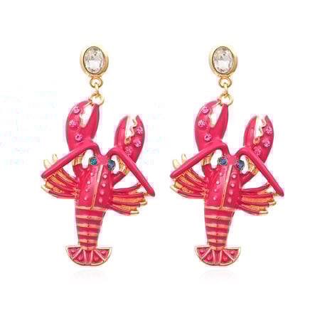 Lobster Alloy Drop Earrings 2