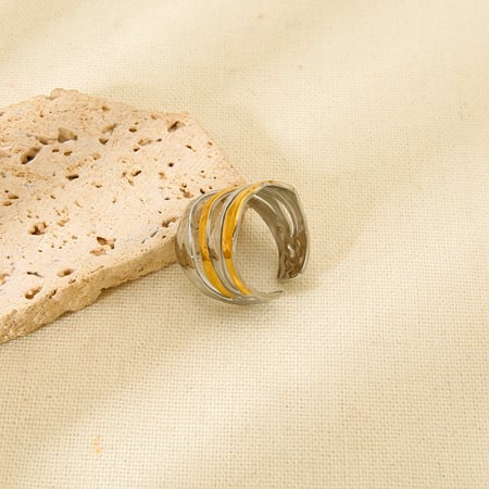 Simple Series Daily Color Block  Stainless Steel  Women's Rings 2