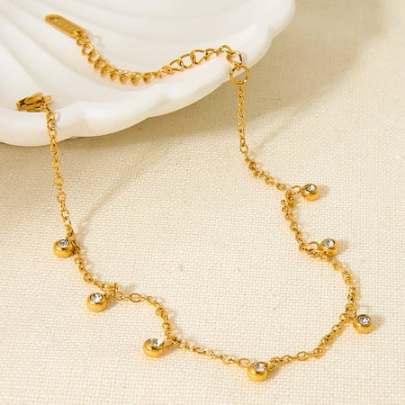 Simple Series Daily Stainless Steel  Women's Necklaces Display Set