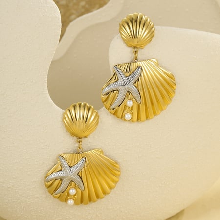 1 Pair Romantic Series Simple Turtle Stainless Steel Women's Drop Earrings