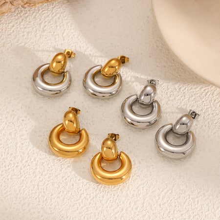  style edelstahl gold farbe tropfen ohrringe 2