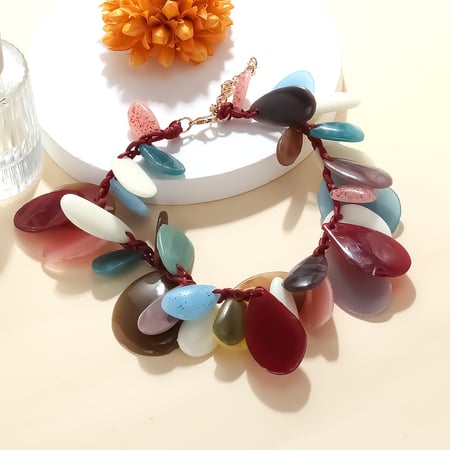 Geometric Resin Beaded Necklaces