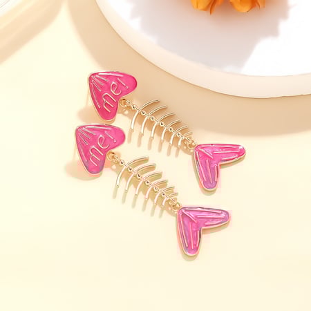 Zoete Alloy Fish Dangle Oorbellen