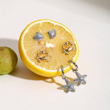 style oceanic stainless steel gold color earring sets 2